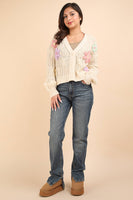 Flower Knit Cardigan